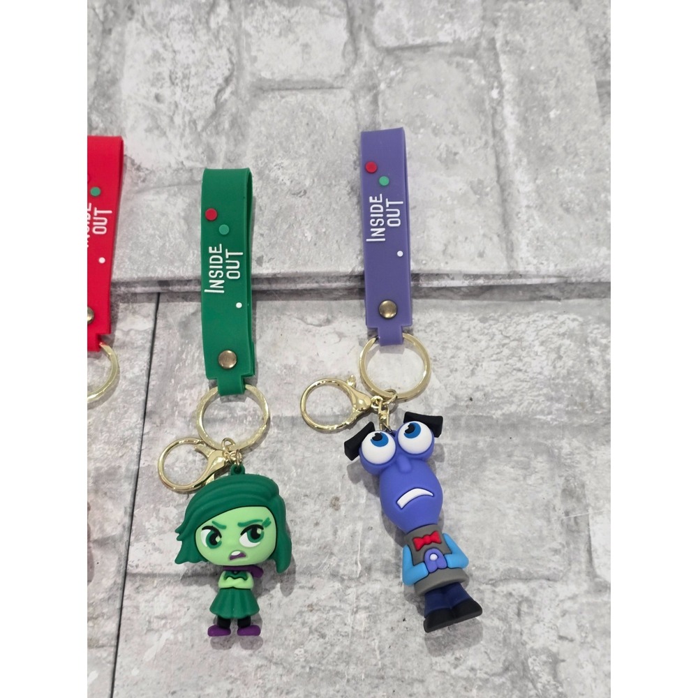 Disney Inside Out 2 3D Pendant Keychains Anxiety Ennui Embarrassment Fear Anger - Picture 4 of 8